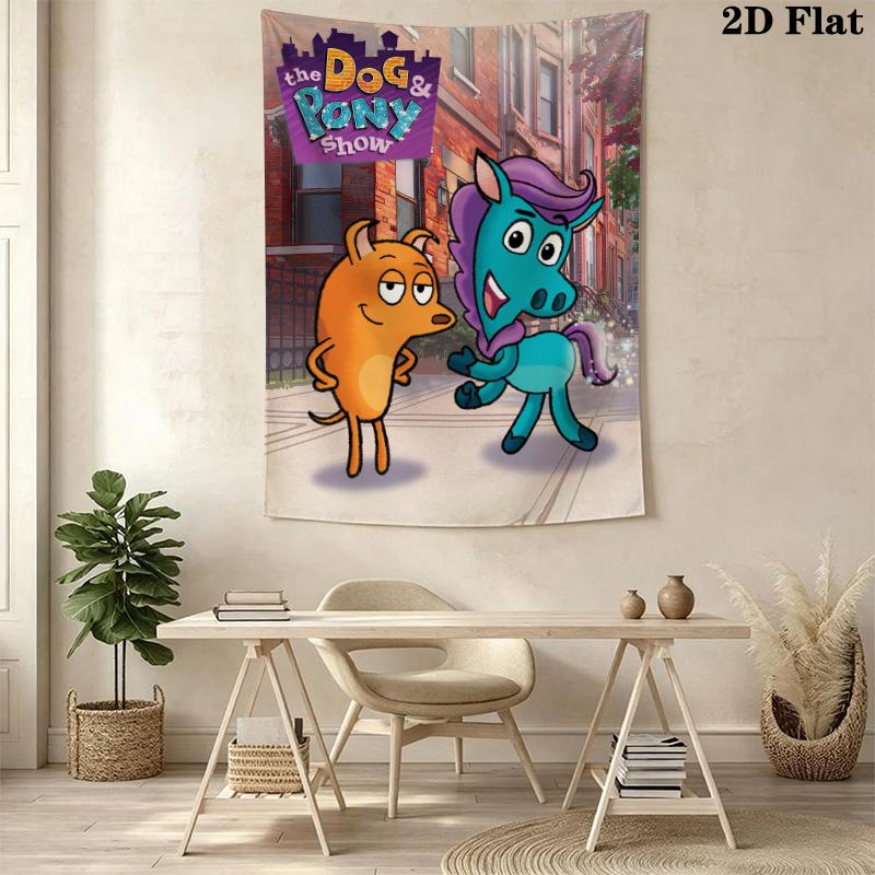 The Dog & Pony Show Pattern Home Decor Tapestry, Wall Hanging, Decorative RV Wall Cloth.SGT0917139