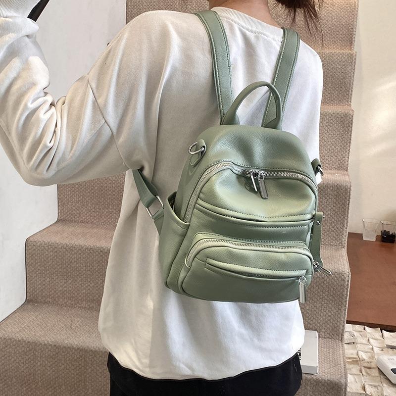 Fashion casual backpack women's new trend versatile student bag high sense class commuter women's bag