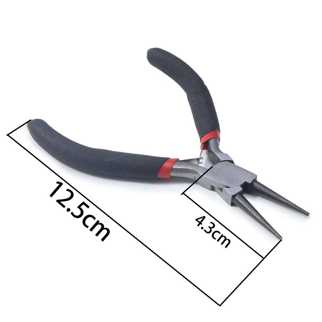 Handmade Mini Jewelry Pliers Set: Needle Nose, Diagonal Nose, Round Nose Pliers for DIY and Jewelry Accessories.