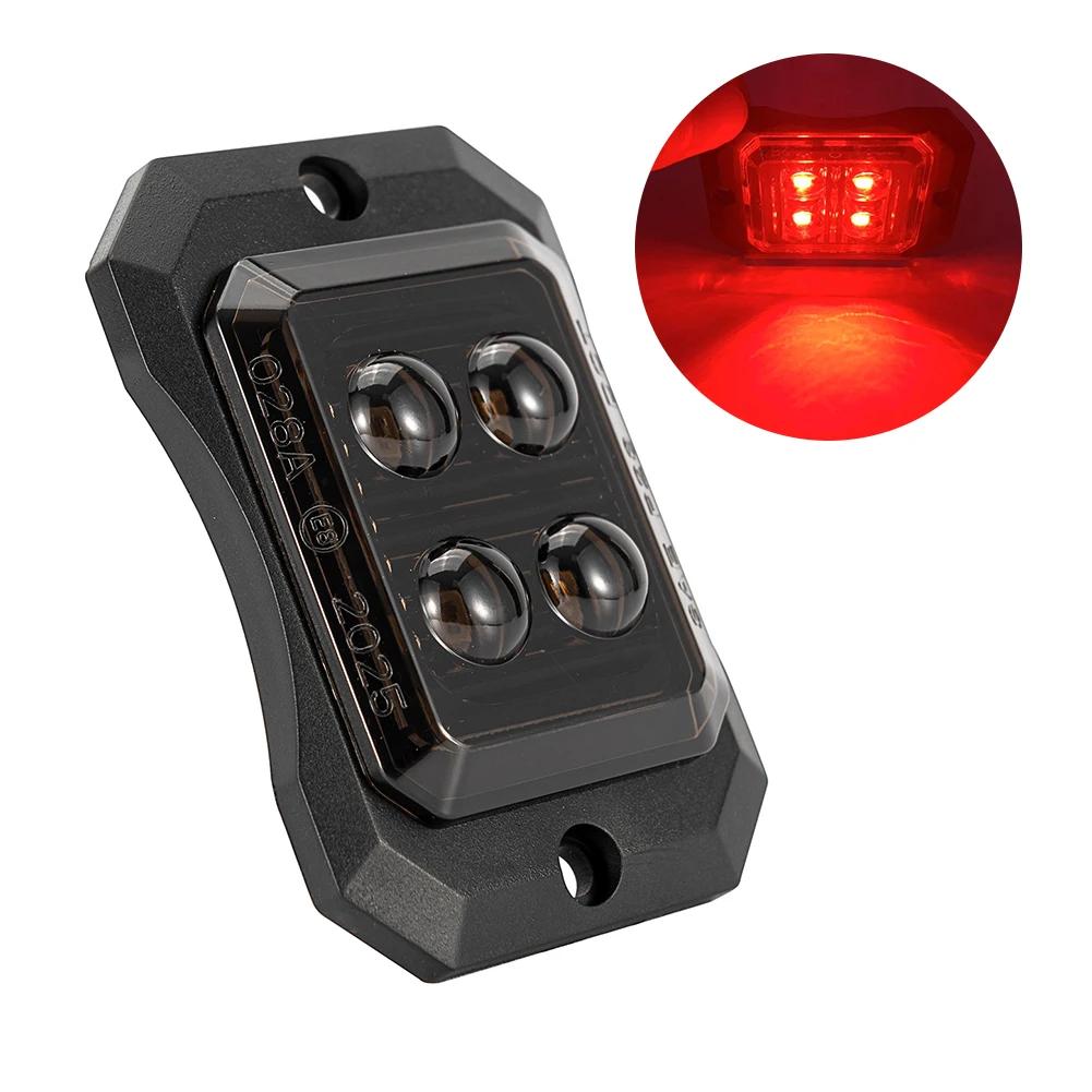 4/8/12 LED Truck LED Side Marker Light Strobe Flash Warning Light 12-24V Waterproof Lens Light for Trucks & Trailers