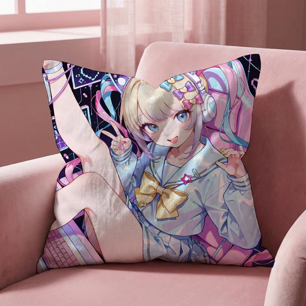 Kawayii Needy Streamer Overload Cushion Cover Multi-Scene Pillow Cover for Home & Car - Reversible, Soft & Durable for Daily Use