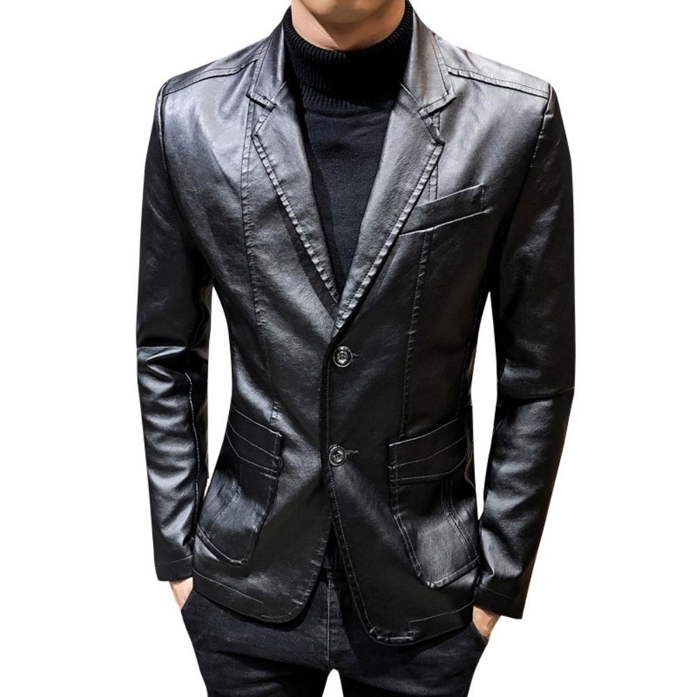 Giacca di Pelle di Lusso Cappotto in Pelle da Uomo Abito Cappotto Casual Giacca da Abito Piccolo da Uomo Giacca in Ecopelle da Uomo