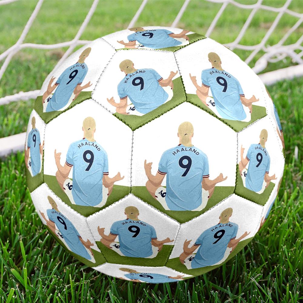 Giocatore di Calcio Azione Taglia 5 Pallone da Calcio Cucito a Macchina Allenamento e Partite Indoor/Outdoor Regalo Commemorativo Perfetto per gli Amanti del Calcio