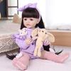 55cm Realistic Reborn Girl Doll Full Silicone Vinyl Realistic Princess Babies Dolls Kids Christmas Halloween Decoration Gifts