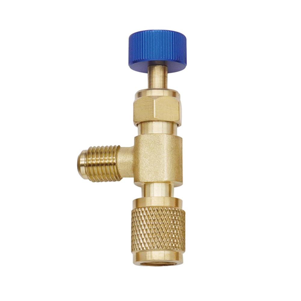 Easy To Handle AC Valve Safety Valve Leakage-free Connection Movable Thimble Pure Brass Valve Body Top Swivel Design
