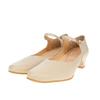 Genuine Leather Comfortable Walk Series Comfygel Support Insole Bolognese Construction HIMIKO Himiko Heel Strap Pumps 605006 Light Beige 265 3.5cm