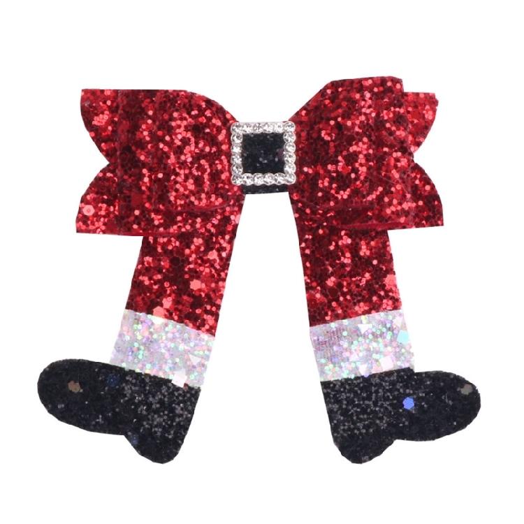 2PCS Boot Bowknot Hairpin Hair Clip Party Hair Ornament Christmas Bowknot Hair Clip Hair Accessory Suitable for Ladies