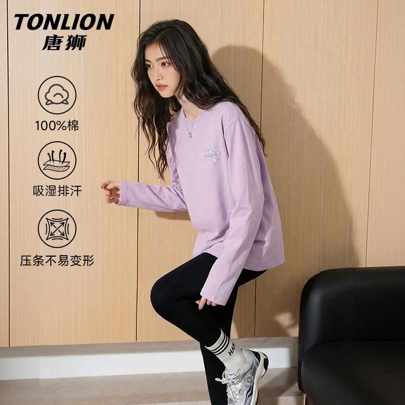 

Женская футболка TonLion с длинным рукавом из чистого хлопка S