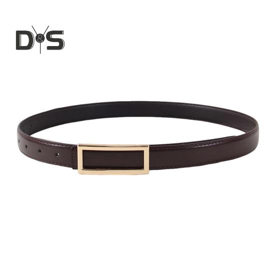 Modischer Gürtel aus Kunstleder für Damen, rechteckige Schnalle, einfarbig, Taillengürtel für Hosen, Jeans, vielseitiges Accessoire für Kleider, Hemden, Oberteile