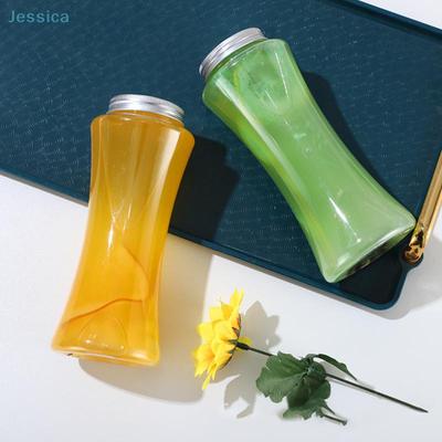 350/400/500ml Disposable Transparent Plastic Cup With Lid For Drinks And Fruit Tea