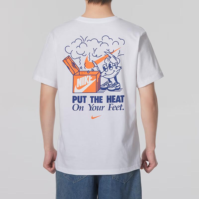 Nike Módní Prodyšné Pohodlné Tričko s Kulatým Výstřihem a Krátkým Rukávem SS24 Pánské Topy Bílé FV3755-100