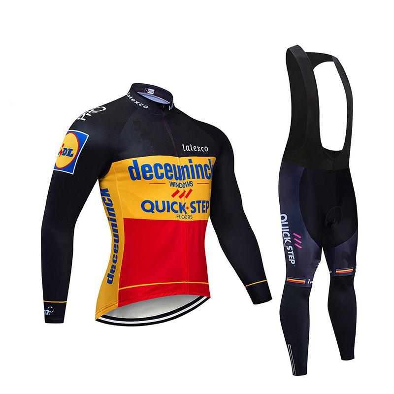 Tour De Quick Track Team Long-sleeved Breathable Sweat-wicking Strap Riding Suit Set Downhill Factory Drawable Design M