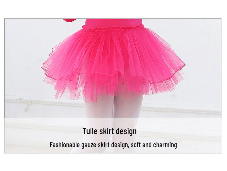 Wucaiyue Cotton Dance Outfit: Ballet Tulle Skirt Leotard for Girls & Women - Latin & Chinese Folk Performance Costume