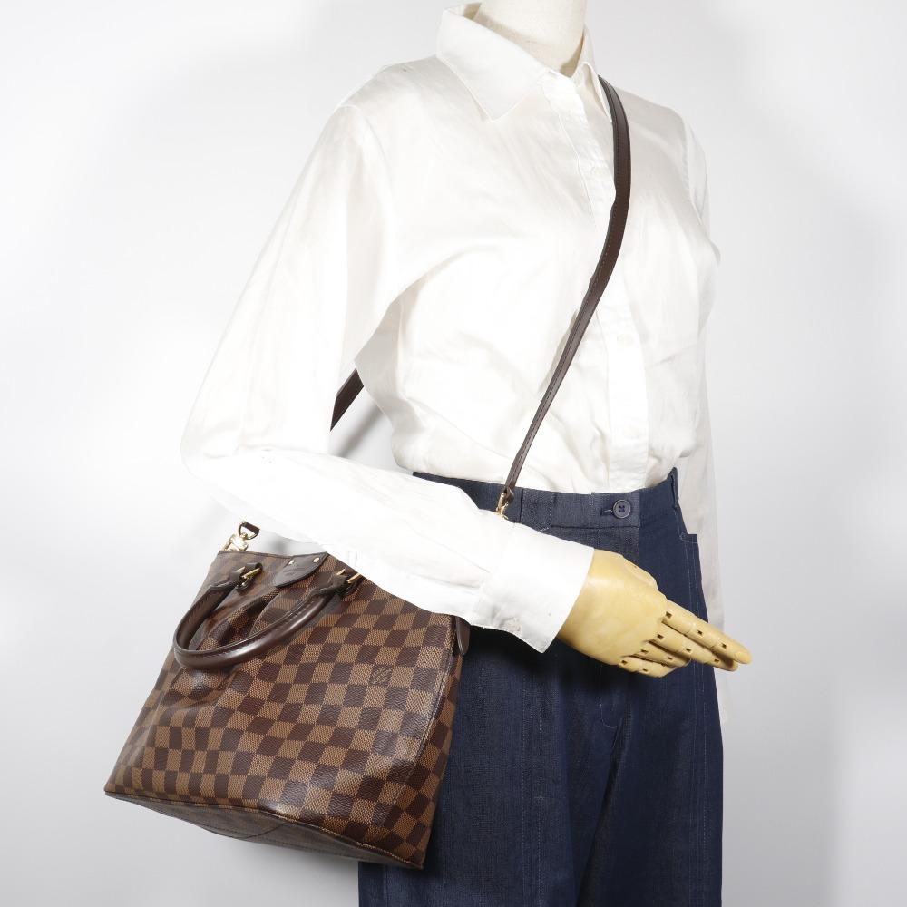 LOUIS VUITTON Sienna MM Handbag N41546 2WAYShoulder Brown Damier canvas Women Used