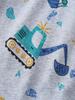 Boys' Short Sleeve Cartoon Car Print Knit Cotton T-shirt