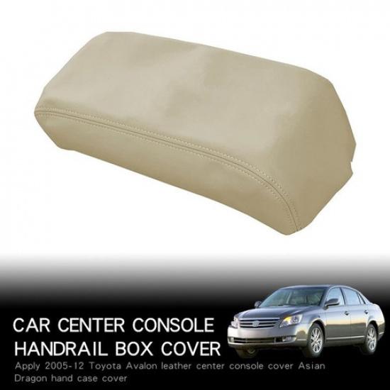 Fit For 2005-12 Toyota Avalon Leather Center Console Lid Armrest Cover Beige Tan