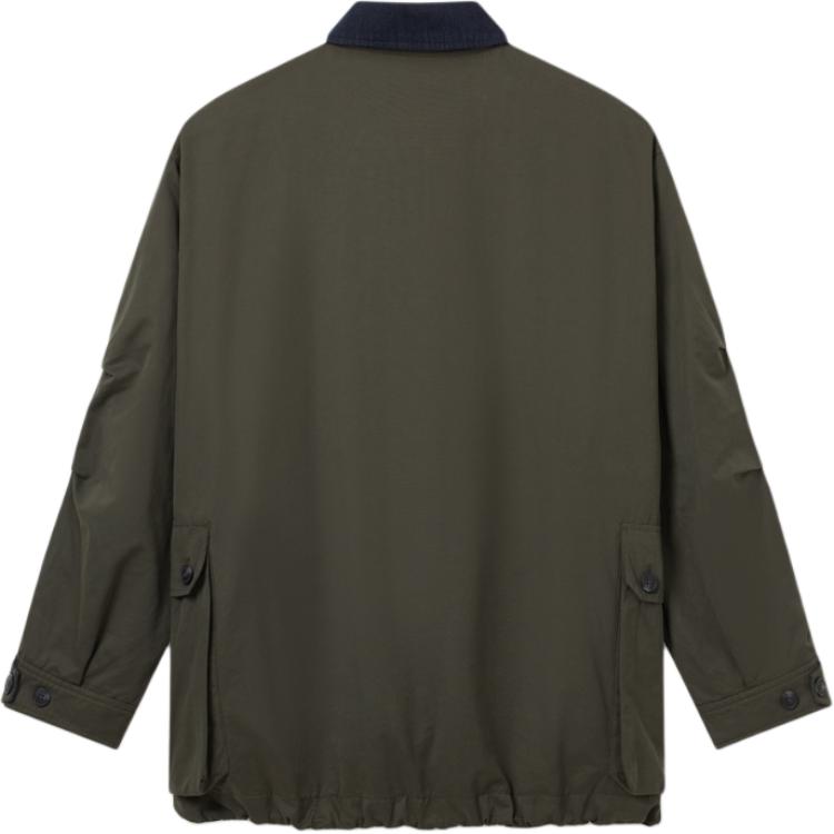 Levis Loose Comfortable Simple Color Block Collar Long Sleeve Work Jacket Men Jacket Green 003MN-0002