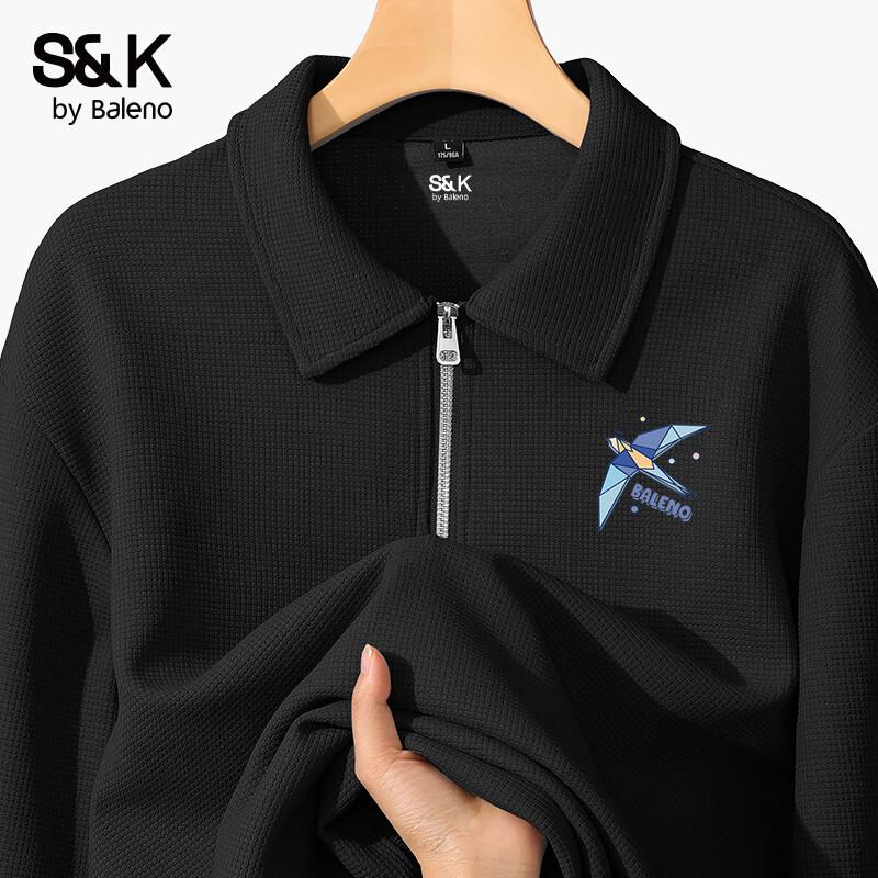 Baleno Men s Waffle Knit Half-Zip Sweatshirt M