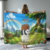 We Bare Bears Print Flannel Blanket High Quality Warm Comfortable Cover for All Seasons Perfect for Gifts Home Decor