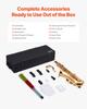 VEVOR Tenor Saxophone, B Flat, Professional Brass Saxophone Beginner Kit with Carrying Case, Mouthpiece, Straps, Cleaning Cloth, Gloves, Neck Strap