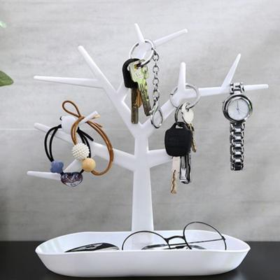 Detachable Storage Rack Delicate Collectible PP Solid Hanging Jewelry Organizer for Bedroom