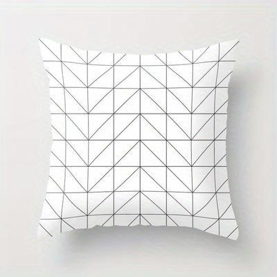 Home Decor Modern Black And White Geometric Pillow Covers Pattern Cushion Cover Suitable For Sofa Bedroom Car Pillow Cover
