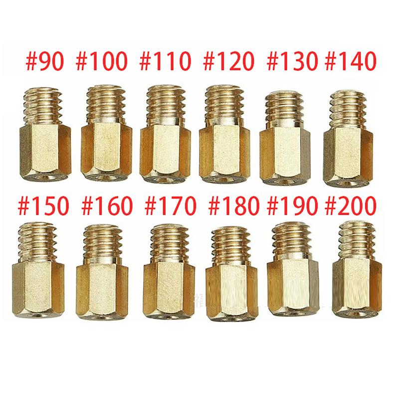 12Pcs Motorcycle Carburetor Main Jet Carburettor Main Nozzle Gauge Nozzle For Mikuni Vm Tm Carb 90- 200