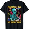 Skelett Kaffee tally Ill Aber Total Entspannt Halloween T-Shirt