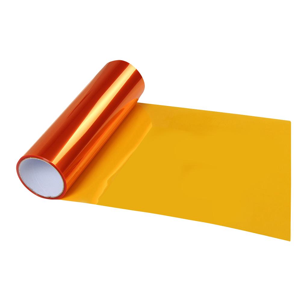 Yellow Car Tail Fog Head Light Headlight Tint Film Cover 30x60cm