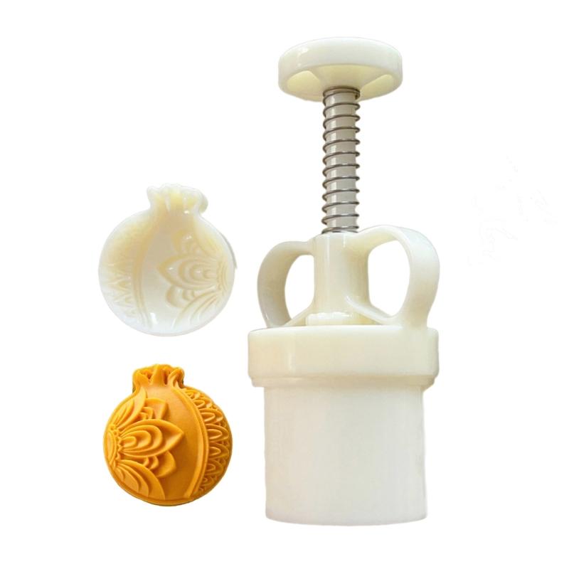

3D Pomegranate Shaped Mold Convenient Hand Pressed Mold for Chinese Pastry Biscuits Dessert Mould for Baking Enthusiasts