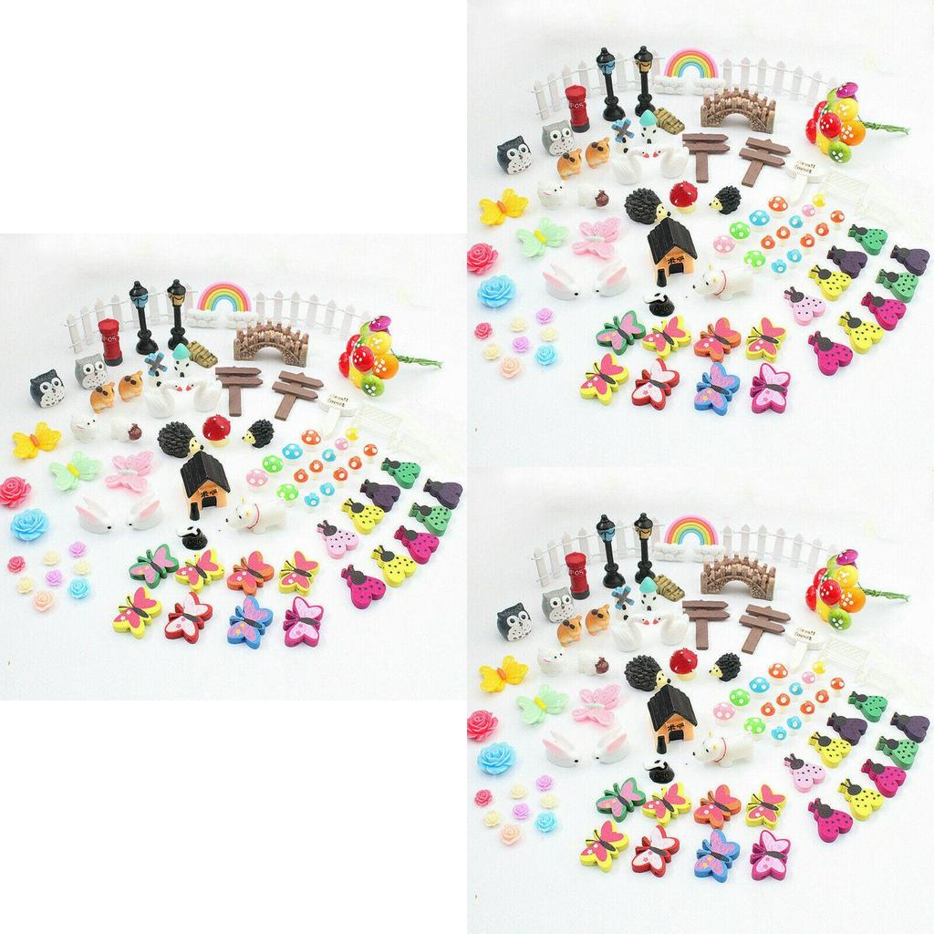 Enchanting 88-piece Miniature Fairy Garden Ornament Set For Creative Diy Projects