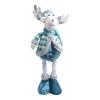 Christmas Blue Fabric Telescopic Santa Claus Snowman Elk Christmas Doll Ornament