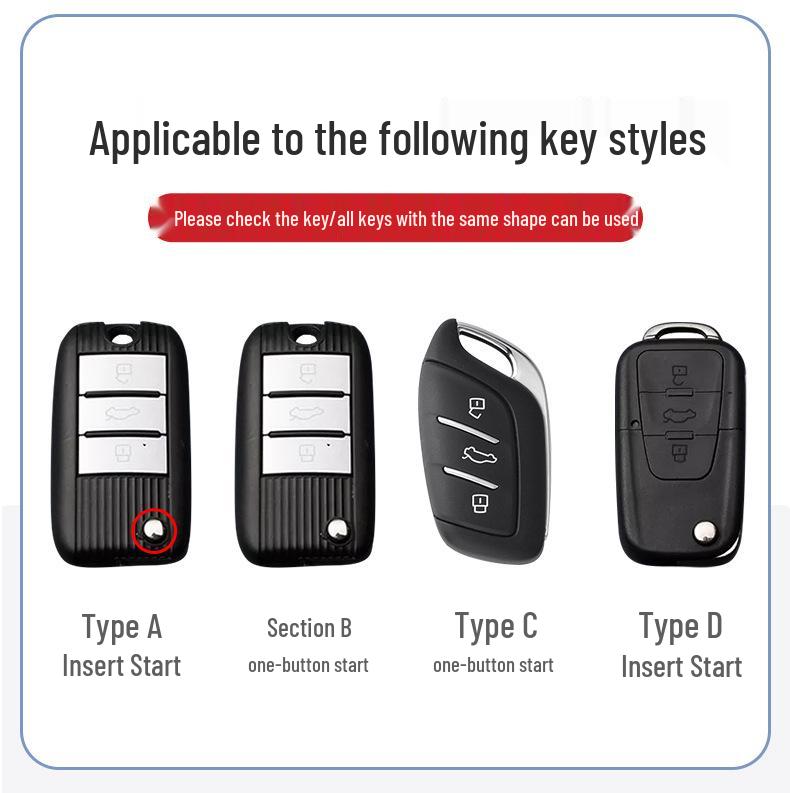 Compatible Metal Key Shell Cover for Roewe RX5 (2016-2020), I6, RX8, RX3, EI5 Models.