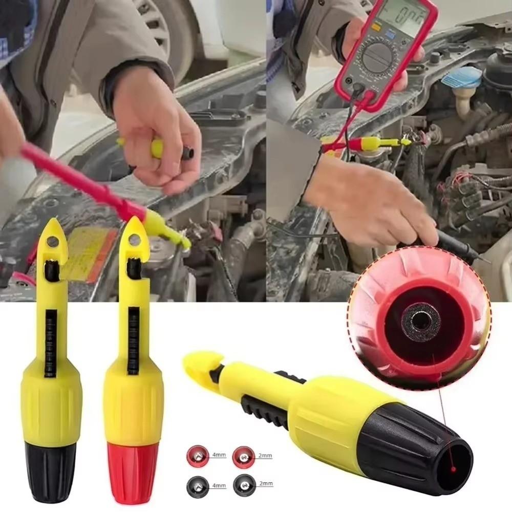 2pcs Set Non-breaking Detection Insulation Piercing Clip Puncture Test Probe Car Electrical Testing