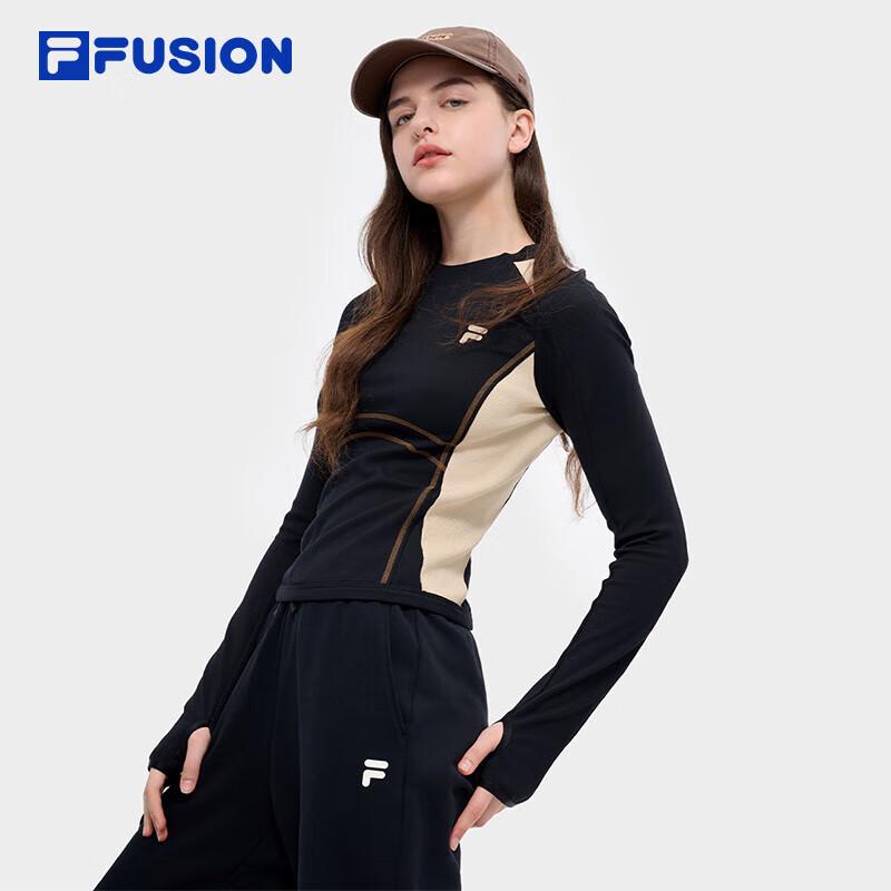 FILA FUSION Women s Colorblock Long Sleeve Knit Top M
