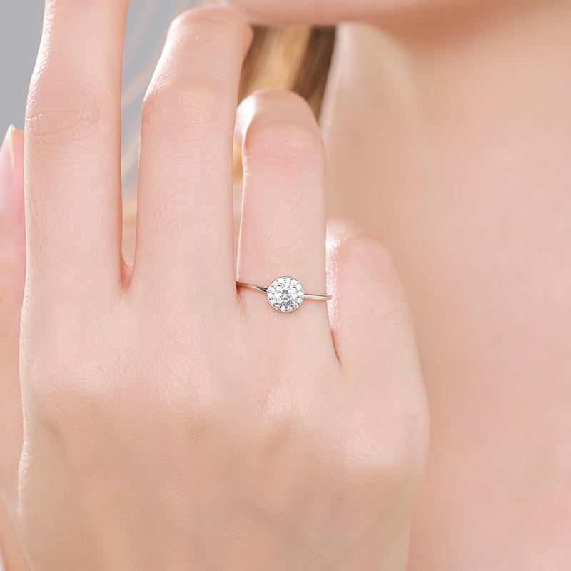 Modian 925 Silver Sparkling Simple AAAAA Cubic Zirconia Ring For Women Original Band Silver Rings Engagement Jewelry