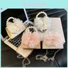 Stylish Chain Strap Children's Pearl Handbag For Boys And Girls With Adorable Bow Design