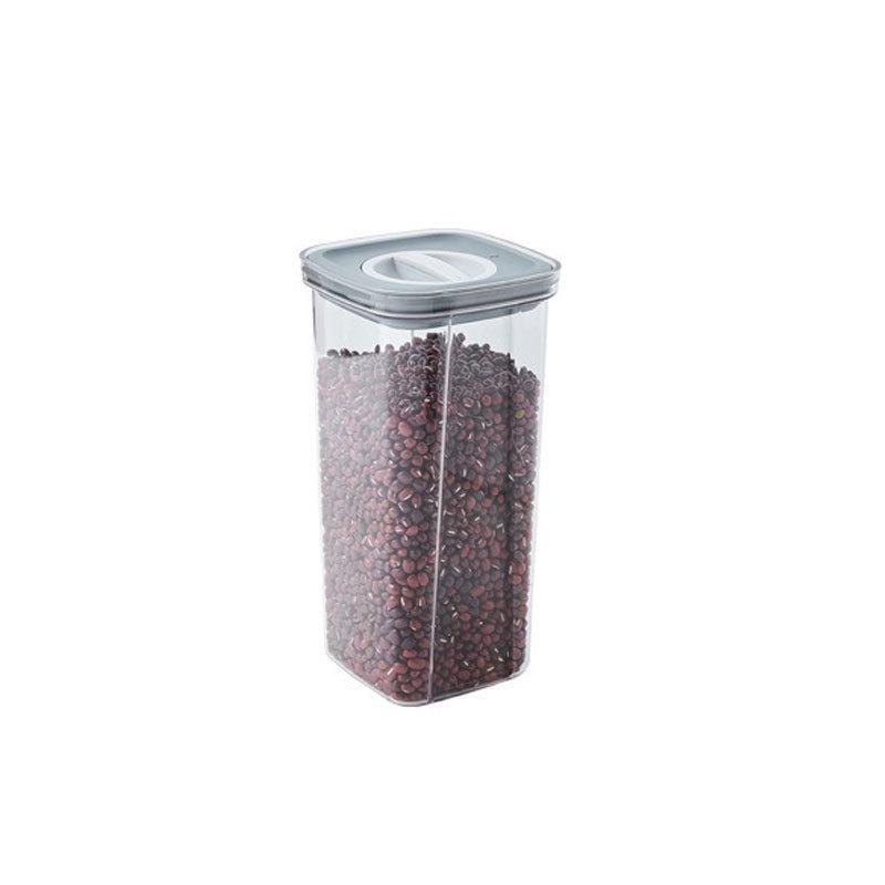 

Transparent Rotating Kitchen Storage Jar - Moisture & Insect-Proof Food-Grade Container for Nuts & Grains 600ml сірий колір