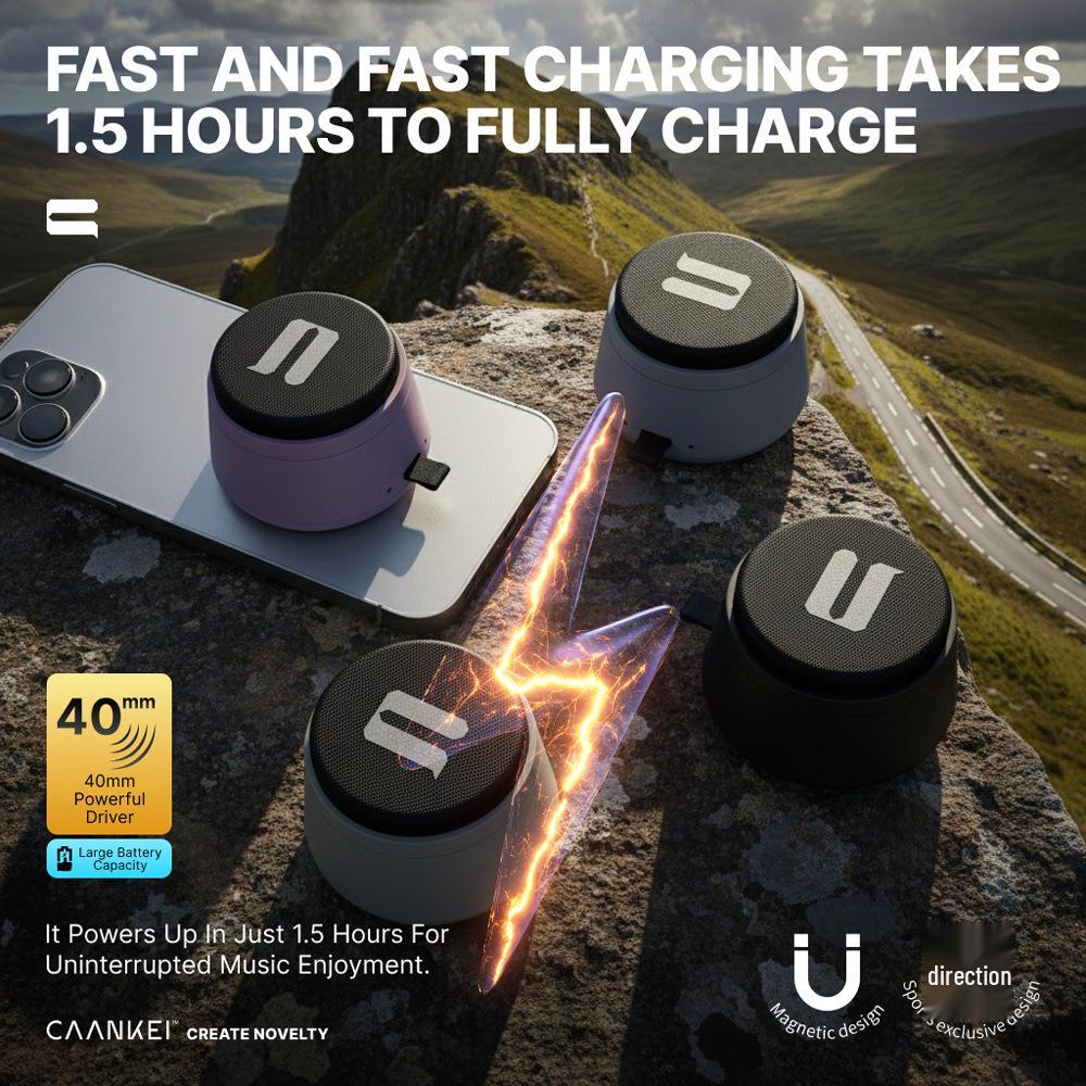 2025 High-Quality Wireless Magnetic Phone Holder & Mini Speaker Car Mount