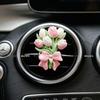 Tulip Car Air Freshener Stone - Floral Perfume Vent Diffuser Pendant