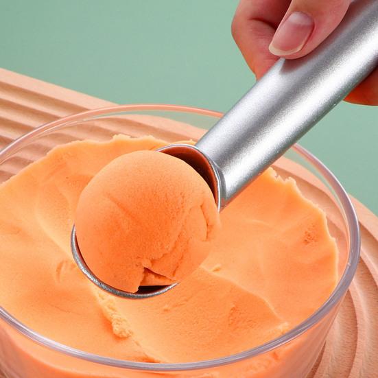 Ice Cream Baller Scoop, Food Grade Aluminum Alloy Scooper with Rust Resistant Ergonomic Handle, Non-Stick Kitchen Tool for Hard Ice Cream, Fruit