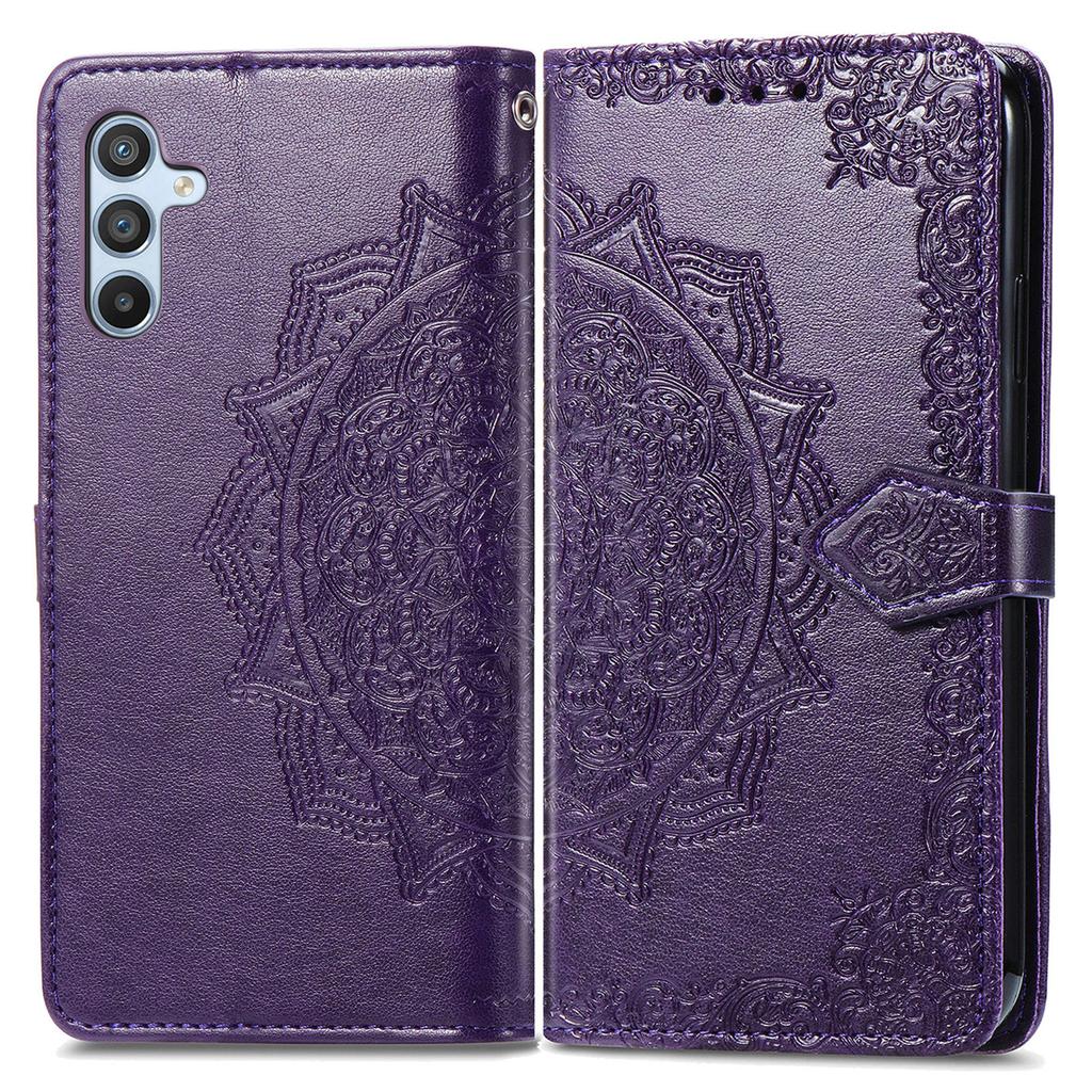 For Samsung Galaxy A56 5G Case Wallet Mandala Flower Leather Phone Cover Stand View