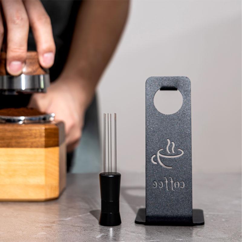 Ecocoffee Magnetic Coffee Power Stirrer Espresso Distribution Tool Extra Needles Tool with Stand