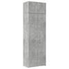 VidaXL Armoire de rangement gris béton 70x42,5x225cm bois d'ingénierie, armoire de rangement de salle de bain, unité de 3281332
