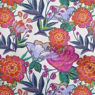 Bavlna Flex Fuschia Ružová látka Kvety Šijací materiál Tlačová látka By The Yard 40 Inch