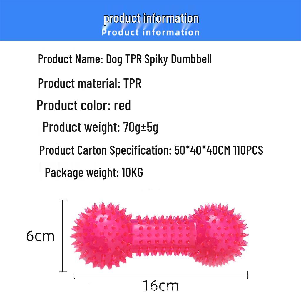 Durable Spiky Squeaky Ball Toy for Dogs - Bouncy, Chewing, Teething, Outdoor Fun, and Teeth Cleaning.