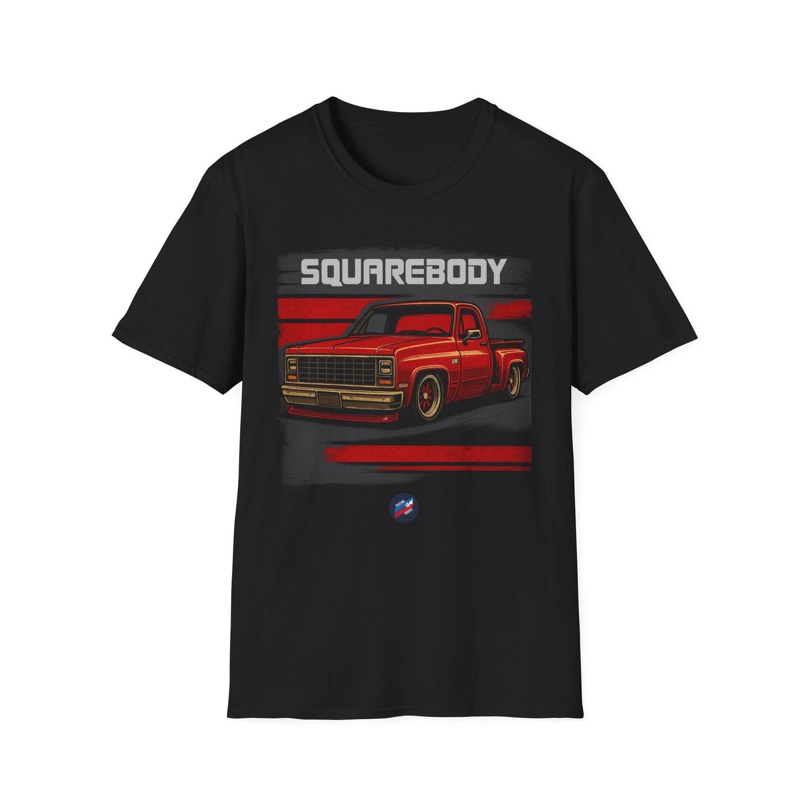 Squarebody Chevy Truck T-Shirt – Slammed Red C10 Classic Pickup Tee XXL