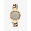 Lennox Pavé Gold-Tone Curb-Link Watch MK7487