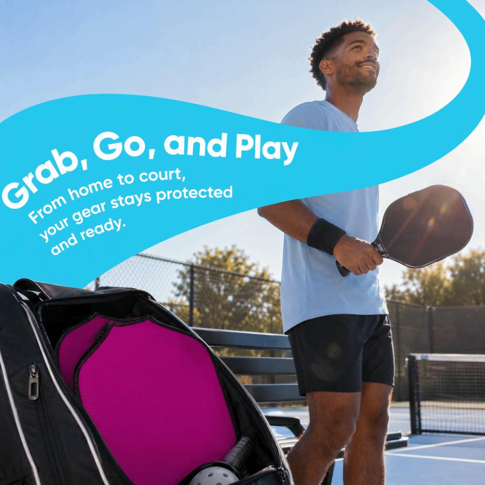 2PCS Soft Pickleball Paddle Cover Lightweight Pickleball Paddle Sleeve  For Pickleball