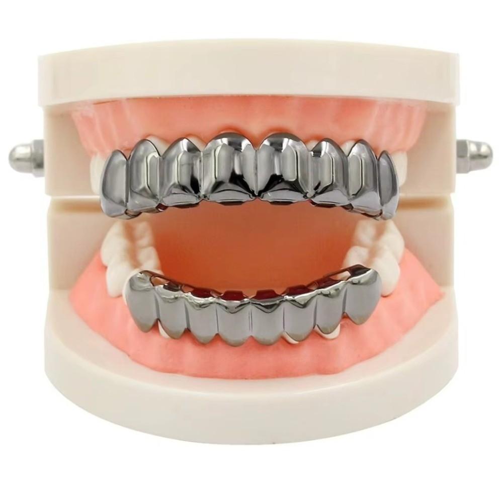 Eco-friendly Copper Teeth Grillz Caps Glossy Finish Teeth Jewelry Party